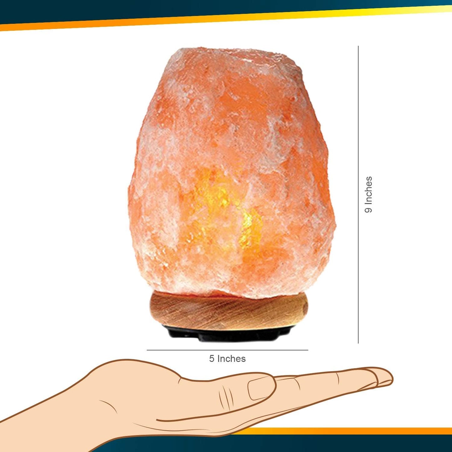 Natural Himalayan Salt Lamp - Relaxing Amber Glow with Dimmer