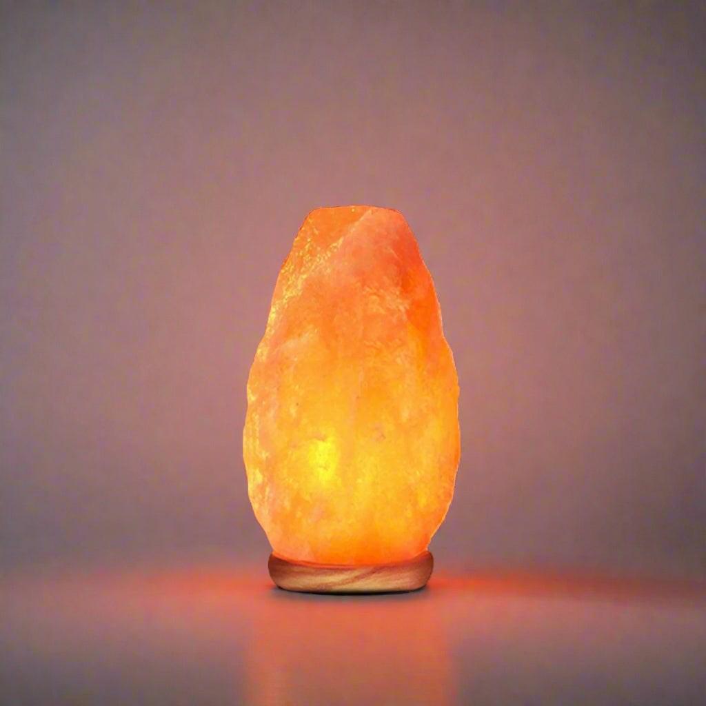Natural Himalayan Salt Lamp - Relaxing Amber Glow with Dimmer
