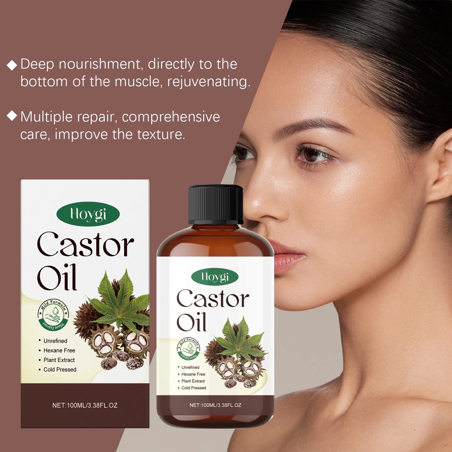 Castor Oil for Hair Growth - Eyelash & Skin Care Solution