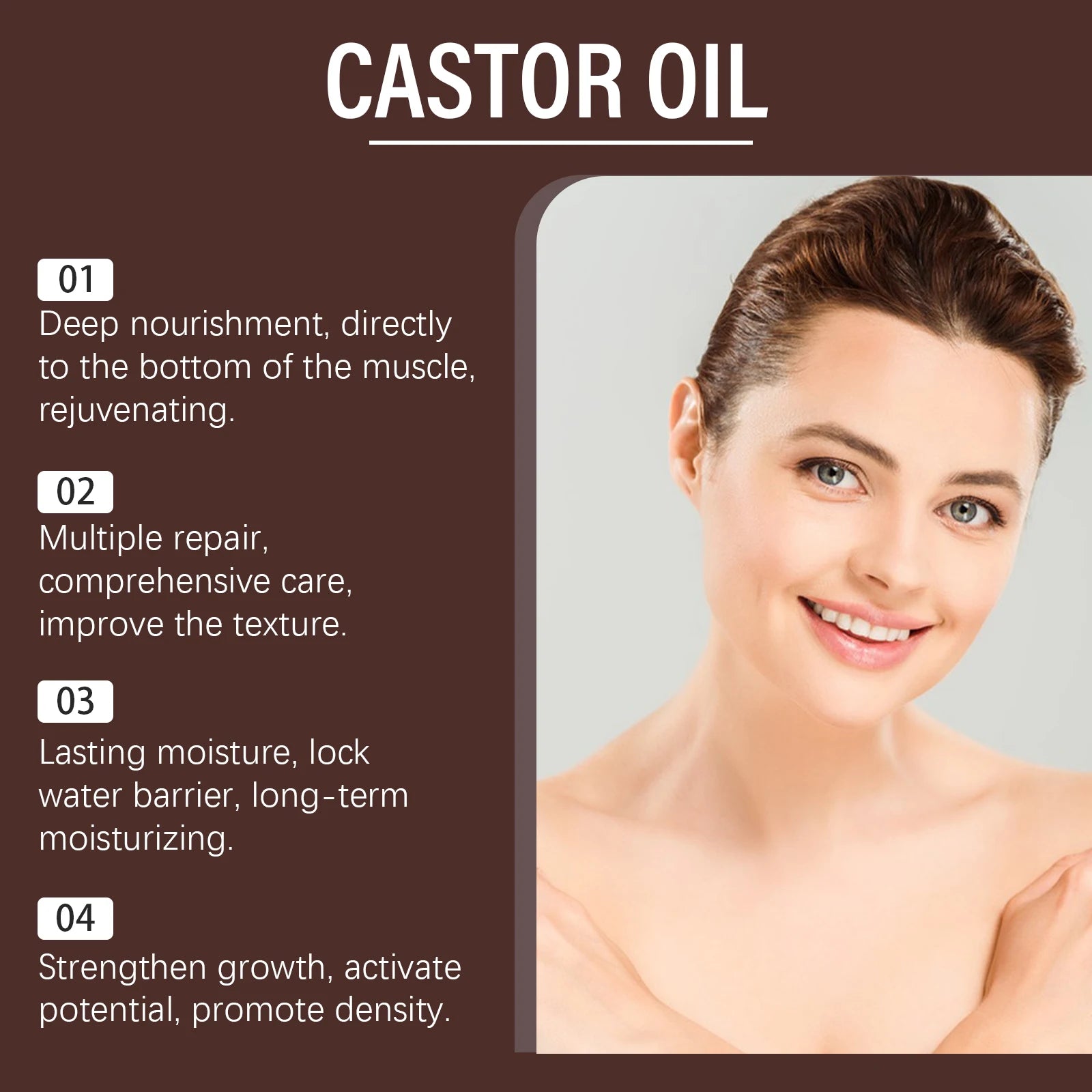 Castor Oil for Hair Growth - Eyelash & Skin Care Solution